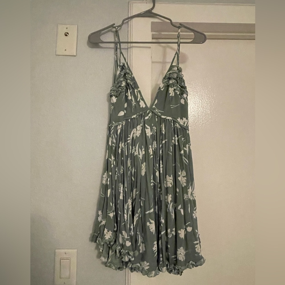 Hello Molly Green Floral Summer Dress